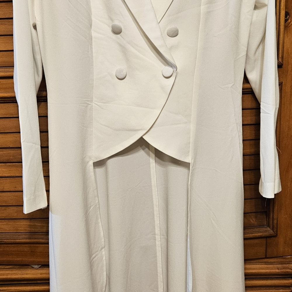 Venus white high low blazer